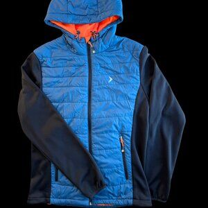 Outhorn Men's Coat Jacket Large Soft Blue Navy Orange Hiking Trail